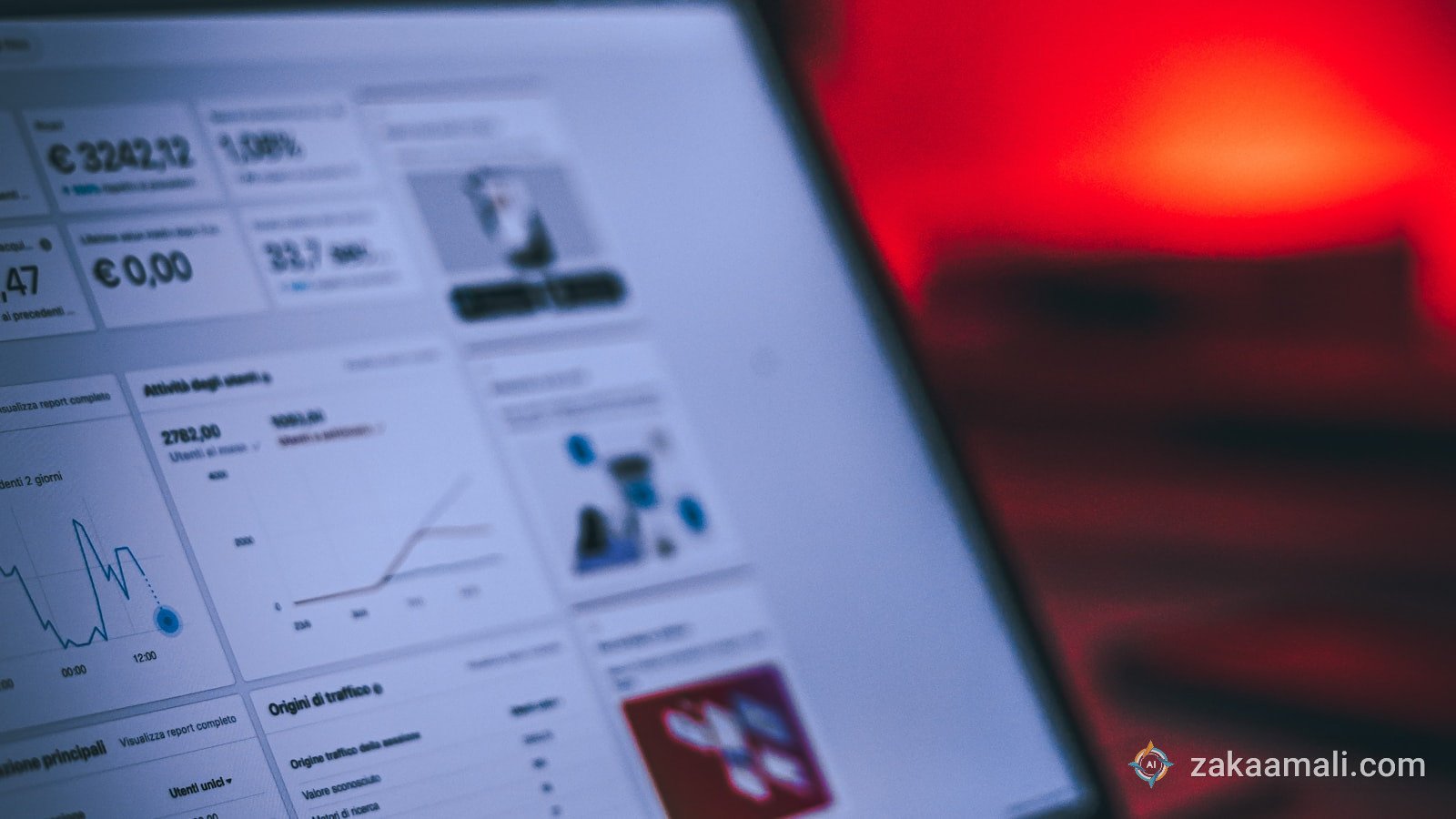 تحليل بيانات السيو والكلمات المفتاحية على لوحة تحكم رقمية
