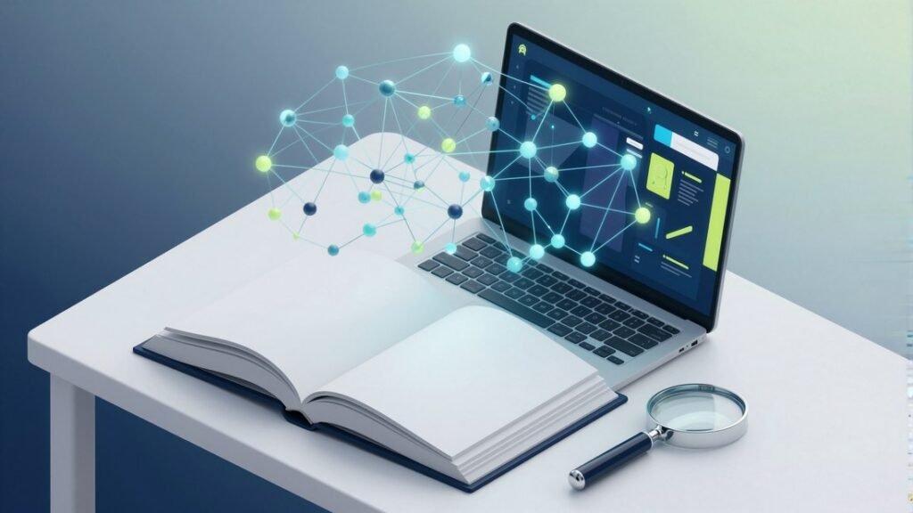 أدوات البحث العلمي وشبكة الاقتباسات على مكتب الباحث