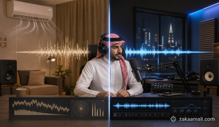 Adobe Podcast بالعربي 2026: نظّف صوت المكيف والصدى مجانًا قبل نشر دورتك