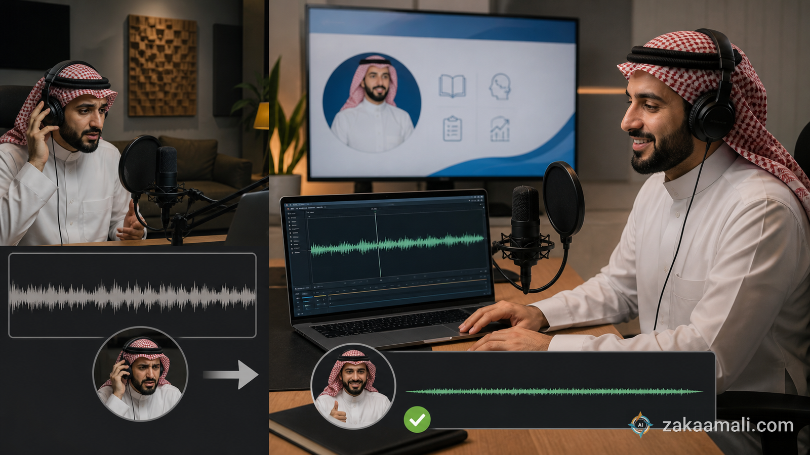 مدرب سعودي يحول تسجيل دورة عربية مليئًا بالصدى إلى صوت واضح جاهز لمنصة تعليمية