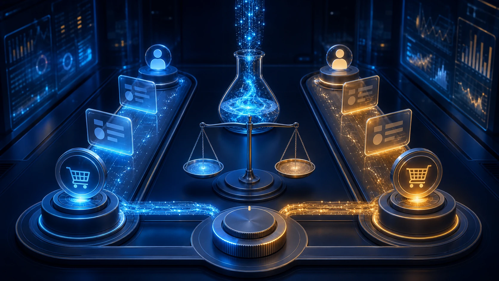 تجربة A B لحملة بحث جوجل تقارن الإعداد اليدوي مع AI Max ونتائج التحويل