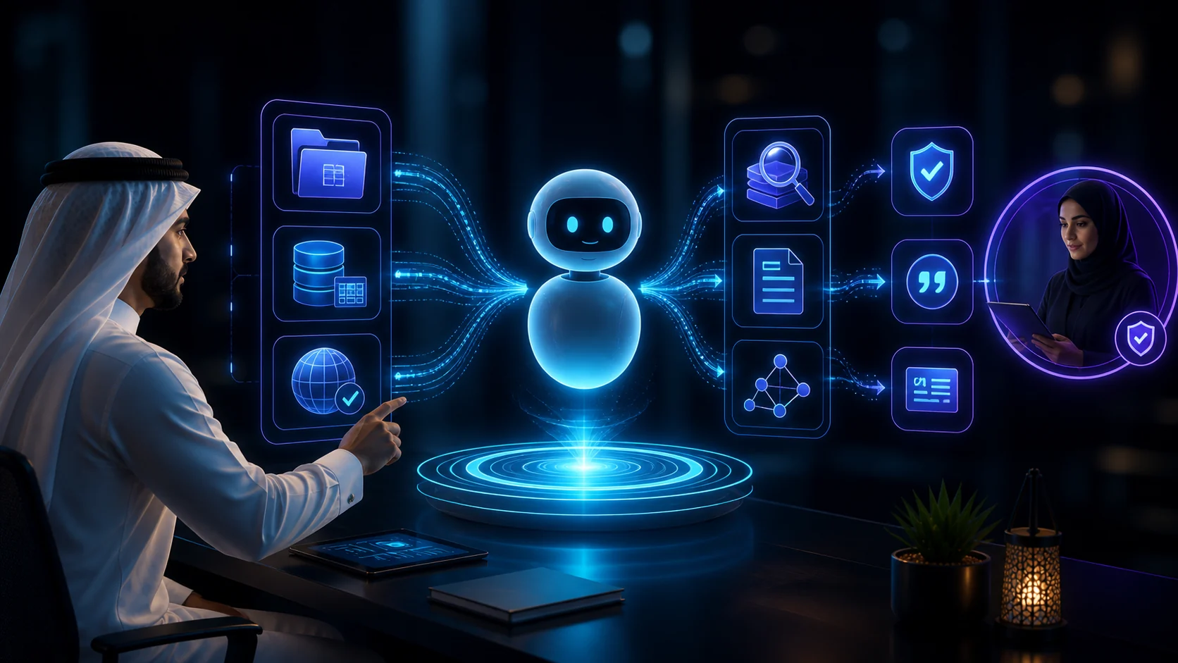 مصادر معرفة موثوقة من المستندات والسجلات تغذي وكيل Copilot Studio مع الاستشهادات