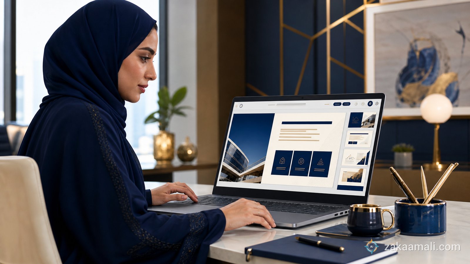 مسوقة سعودية تراجع محاذاة عرض عربي من اليمين إلى اليسار في Gamma AI