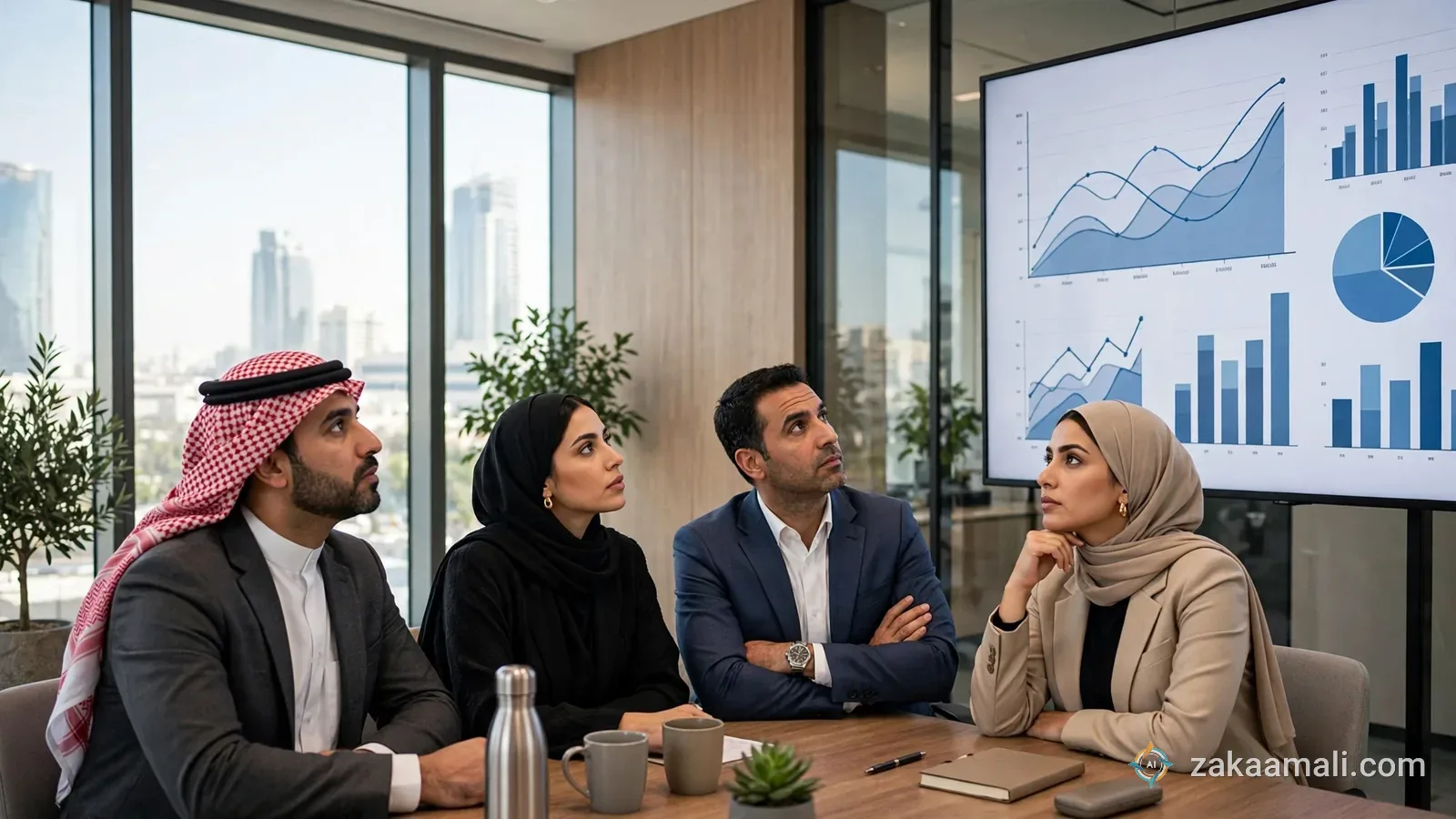 فريق عمل خليجي يراجع تقريراً بعناية لتفادي أخطاء الذكاء الاصطناعي