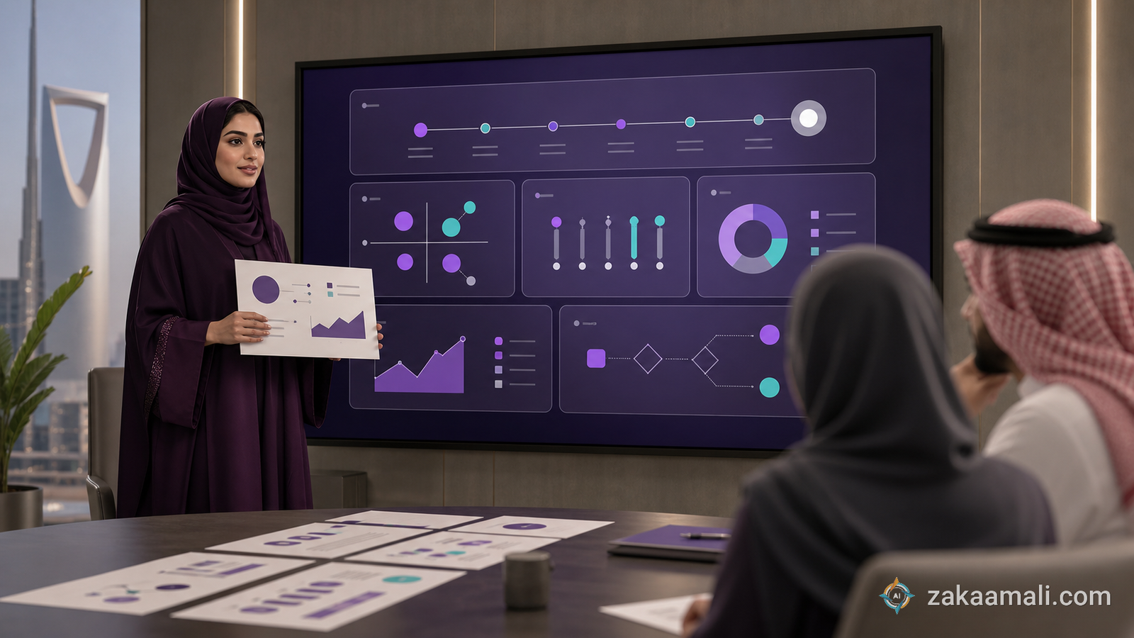 محللة سعودية تعرض إنفوجرافيك تنفيذيًا أنشأته من تقرير عبر Napkin AI