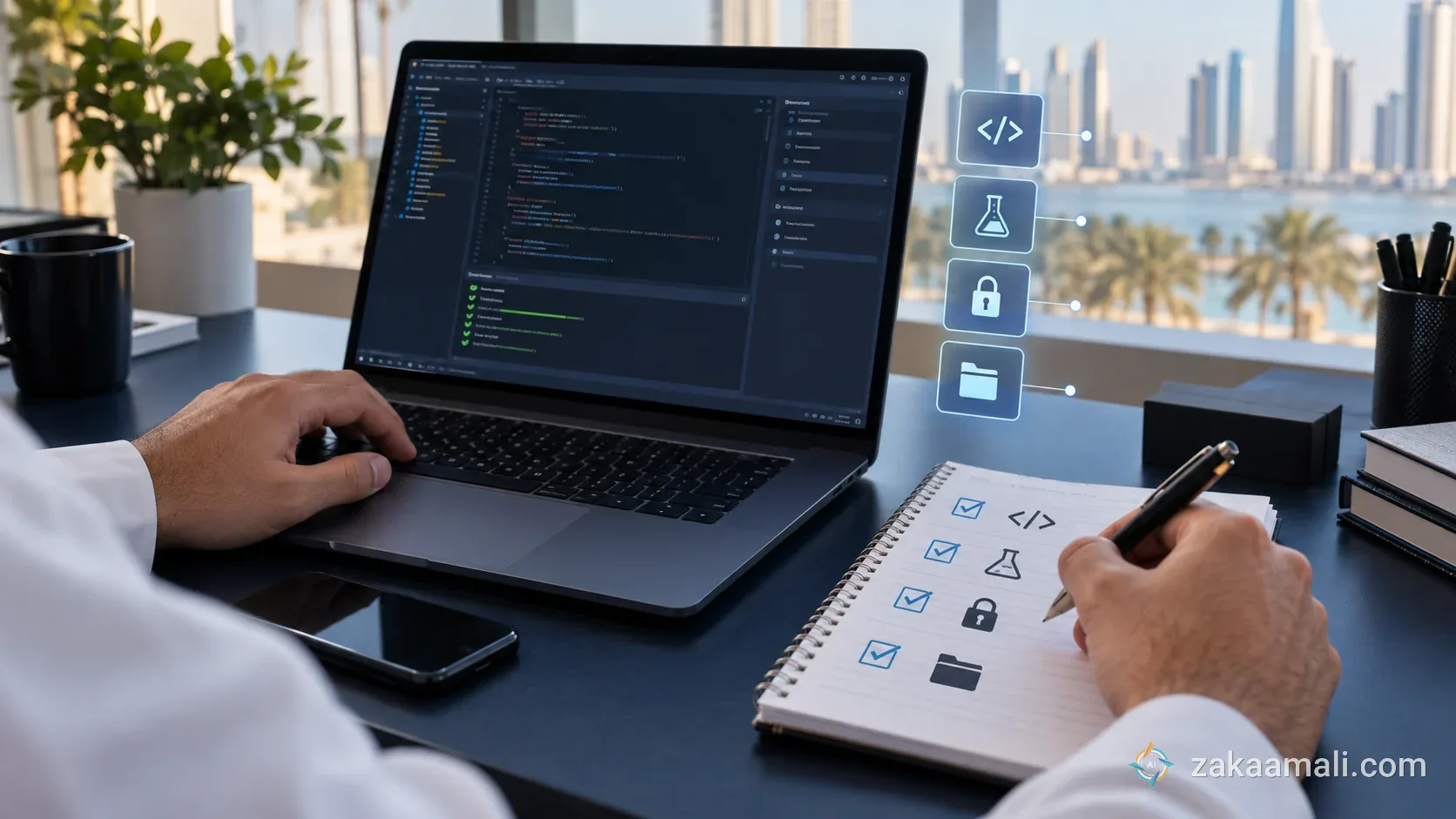 إعداد ملف GEMINI.md لتحديد قواعد الاختبارات والأمان في مشروع عربي