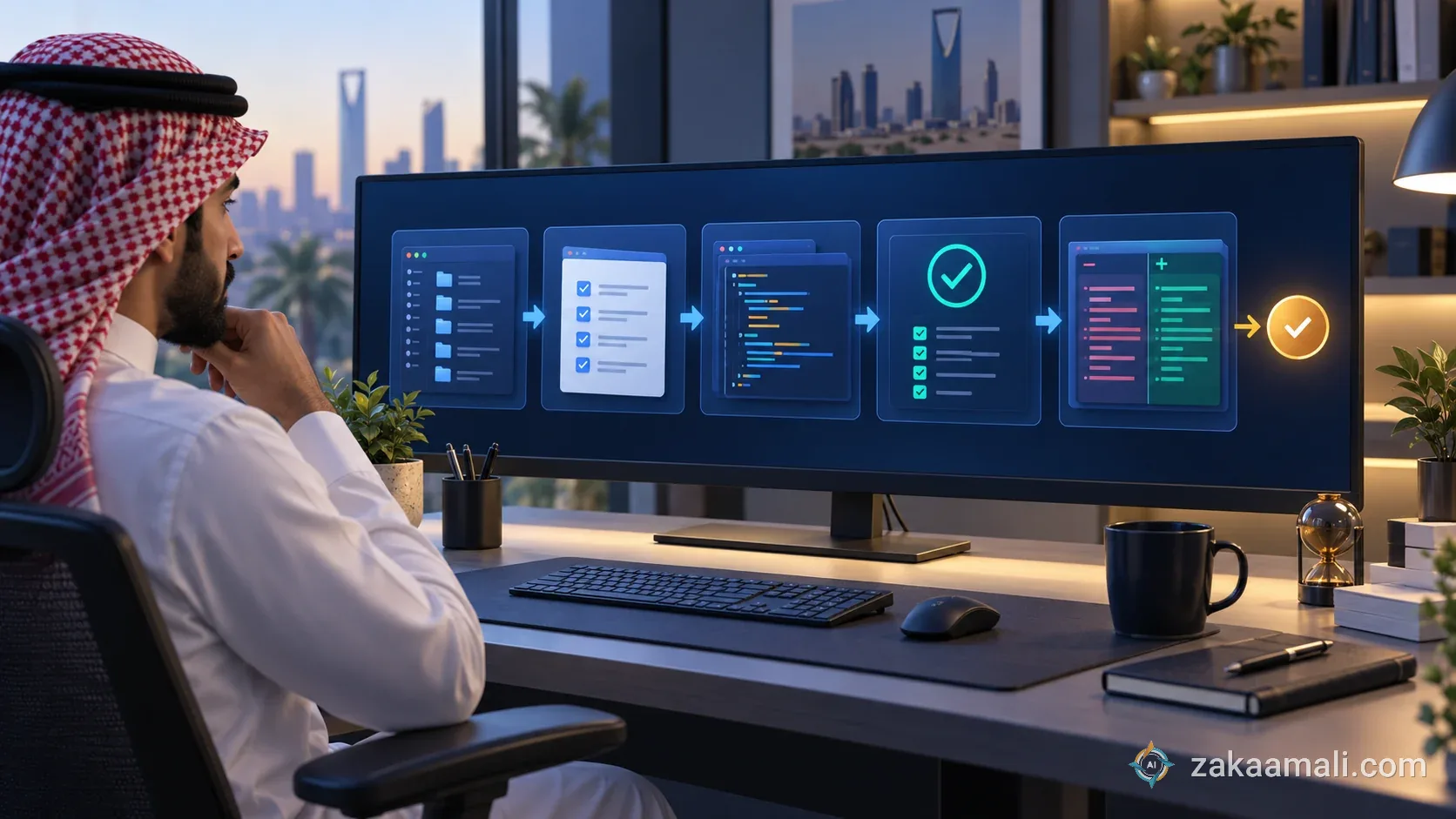 سير عمل Gemini CLI بالعربي لفحص المشروع والتخطيط والتعديل والاختبار والمراجعة
