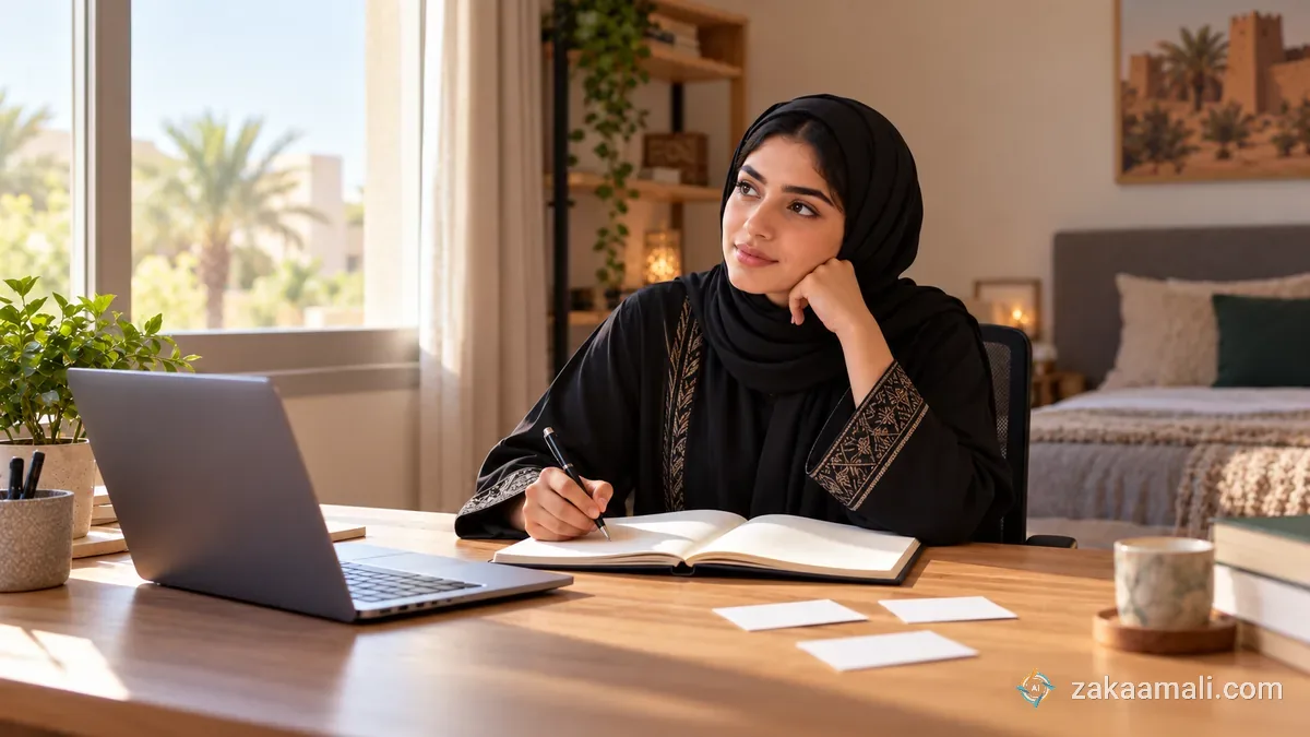 متقدمة للابتعاث تسجل ذكرياتها الدراسية وتراجع أسئلة تساعدها على تحديد دوافعها بصدق